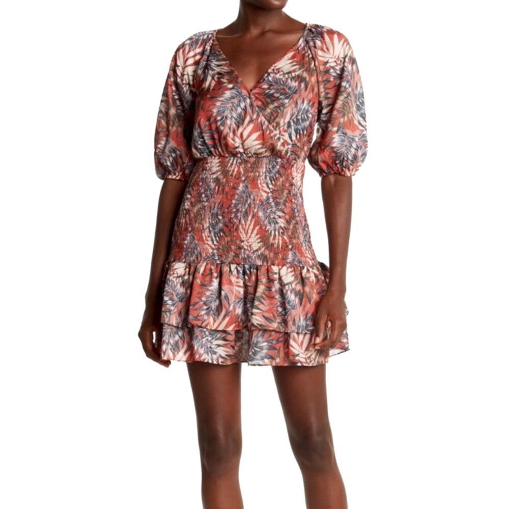 NWT NSR Andra Smocked Puff Sleeve Dress Size Small S